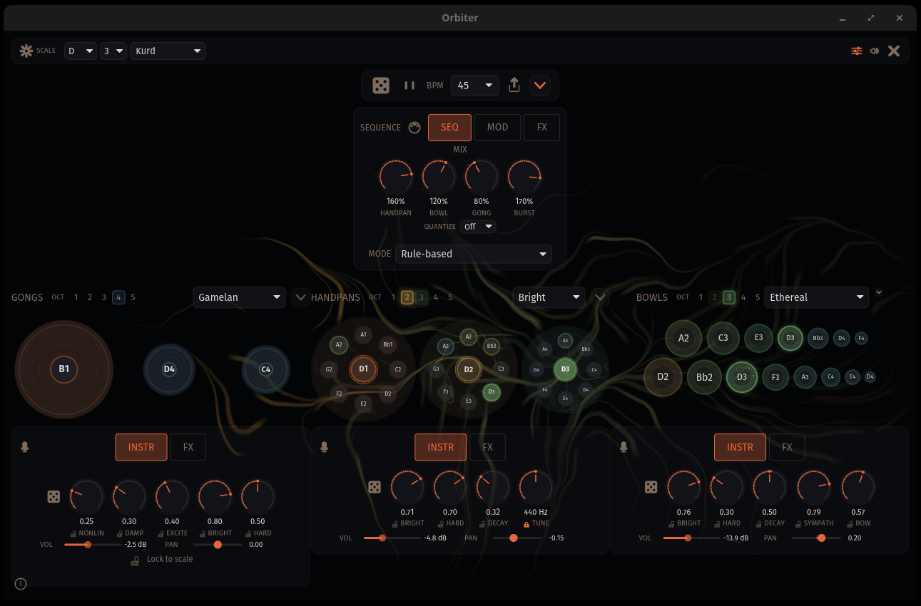 Orbiter on Linux — Instrument Parameters